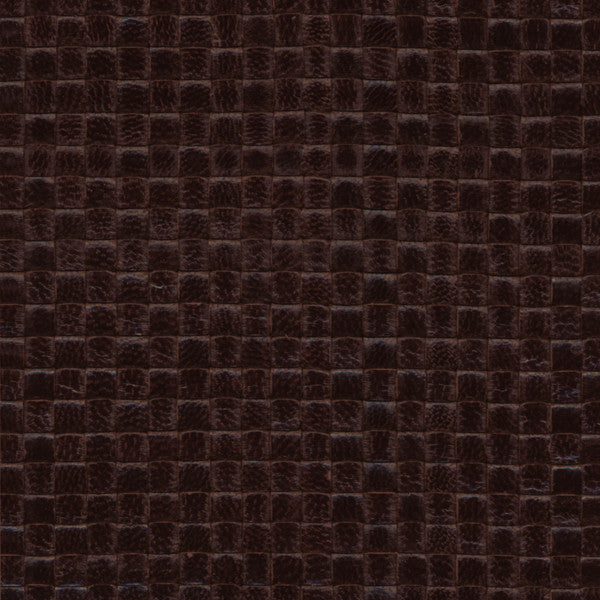 Bunee Hand Woven Leather Sheets, 39 x 31 Panels, Dark Brown 